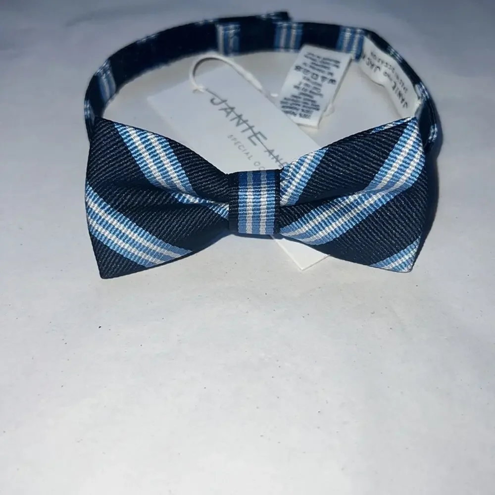 Janie and Jack Navy Striped Bowtie, 0-24 Months - NWT -